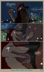 anal animal_genitalia animal_penis anus bandit_(holidaypup) bodily_fluids butt_sniffing canid canine canis closed_eyes comic cum cum_on_face cum_string dialogue digital_media_(artwork) dingo duo english_text equid equine equine_anus equine_genitalia feet feral feral_on_feral fur genital_fluids genitals half-closed_eyes hi_res holidaypup horse looking_pleasured male male/male male_rimmed male_rimming male_rimming_male mammal narrowed_eyes night open_mouth oral outside outside_sex paws penis plant puffy_anus rimming rimming_male sex size_difference sky smile sniffing speech_bubble tail text toes tongue tongue_out wet wet_body wet_fur