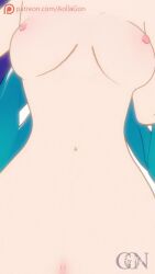 1boy 9:16 aolia_(aoliagon) blue_eyes blue_hair blush breasts completely_nude female furina_(genshin_impact) long_hair looking_at_viewer lying medium_breasts mismatched_pupils multicolored_hair navel nipples nude on_back open_mouth patreon_logo patreon_username penis pov pussy sex shorter_than_20_seconds smile solo_focus spread_legs straight tagme uncensored vaginal_penetration vertical_video video white_hair