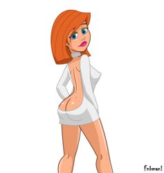 ann_possible disney erect_nipples female fnbman kim_possible medium_breasts meme solo straight_hair virgin_killer_sweater