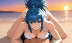 ai_generated couple couple_(romantic) king_of_fighters kof kyo_kusanagi leona_heidern the_king_of_fighters