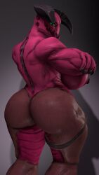 big_woman demon demon_girl demon_horns monster monster_girl muscles red_body red_skin source_filmmaker
