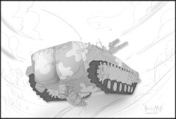 ass backsack balls bodily_fluids daleks2377 genital_fluids genitals living_machine living_vehicle machine male non-human non-human_body non-human_head non-human_only precum presenting presenting_hindquarters rear_view solo tank_(vehicle) vehicle