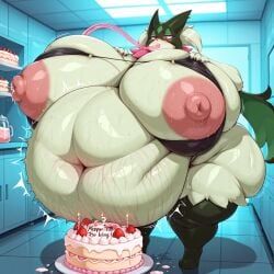 ai_generated anthro belly belly_expansion belly_inflation belly_overhang breast_expansion breasts_bigger_than_head expansion fat fat_belly furry furry_female game_freak huge_ass huge_breasts huge_nipples hyper hyper_breasts hyper_nipples large_ass large_breasts massive_breasts meowscarada nintendo nipples pokemon pokemon_(species) tagme tenshi1499 thick_thighs weight_gain