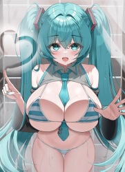 Hatsune Miku (Collared Bikini) Rule 34 Image