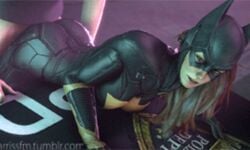 3d animated ass batgirl batgirl_(arkham_knight) batman:_arkham_knight batman_(series) big_ass dc dc_comics doggy_style huge_ass varrissfm