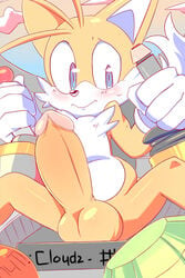 1boy 2017 anthro balls big_ass blush canine cloudz erection fox hi_res male male_only mammal penis solo sonic_(series) tails