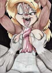 amy_the_squirrel anthro armpits balls breast_grab breast_squeeze breasts canine colored_pencil_(artwork) cum cum_in_mouth cum_inside cum_on_face cum_on_tongue cumshot cumshot_in_mouth duo erection female first_person_view fureverick hand_on_breast male male_pov mammal mature_female naturally_censored nipple_tuft nude paizuri penis raised_arm rodent sabrina_online sex squirrel straight thomas_woolfe titfuck tongue traditional_media_(artwork) tuft vein webcomic wolf