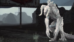 1boy 3d albino claws deathclaw demon fallout feral full_length horn male male_deathclaw_(fallout) male_only monster mrflaptastic nude penis scalie solo source_filmmaker teeth video_games