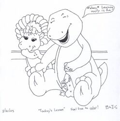 1female 2003 baby_bop barney_and_friends barney_the_dinosaur female male_focus penis tagme