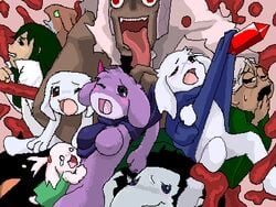 breasts cave_story chaco chie fuyuhiko_date jenka_(cave_story) mimiga misery_(cave_story) momorin_sakamoto purple_fur sue_sakamoto toroko