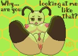 1girls anus anus_focus ass ass_focus bee bee_(minecraft) bee_girl big_ass big_breasts big_pussy blush blush breasts breasts_out clitoris eyes eyes_open female female_focus female_only furry furry_only girl girly hellenqueenx huge_ass huge_breasts large_ass large_breasts minecraft mouth nervous nervous_face nipples open_eyes open_mouth open_mouth pixel_(artwork) pixel_art pussy pussy_focus seductive_pose watermark