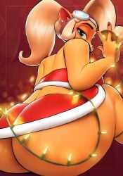 1girls 2024 anthro ass bottomless christmas coco_bandicoot crash_(series) female female_focus female_only huge_ass looking_at_viewer looking_back sala3d thick_ass thick_thighs thighs