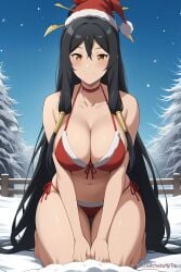 ai_generated arifureta_shokugyou_de_sekai_saikyou beautiful bikini breasts candid christmas female girl gorgeous outdoors pinku pinku.ai pinkuai sexy snow tio_klarus wallpaper