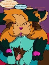 absurd_res ass balls belly big_balls big_belly blue_body blue_fur bodily_fluids brown_body brown_fur chibitay domestic_cat felid feline felis fur furry furry_focus furry_only genital_fluids genitals green_body green_fur grinding hi_res kawaii_(chibitay) macro_(chibitay) mammal orange_body orange_fur penis pregnant pussy small_penis spread_butt spread_legs spreading translynx vaginal_fluids wet wet_body wet_fur