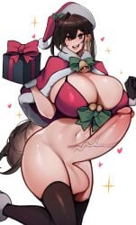 1futa balls belly big_breasts big_penis busty christmas christmas_bikini christmas_outfit cleavage dick dickgirl erect_penis erection festive futa_only futanari gift hard_on huge_breasts huge_cock large_breasts large_penis light-skinned_futanari light_skin massive_penis niwada_(unbeller) oc original_character present santa_hat tagme thick thigh_highs thighhighs tummy unbeller veiny_penis