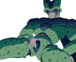 cell_(dragon_ball) cuntboy cuntboy_only dragon_ball dragon_ball_z humanoid intersex male_focus male_only masturbation perfect_cell pussy