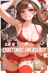 ai_generated christmas christmas_outfit cover d.va d.va_(overwatch_2) miaulust overwatch overwatch_2