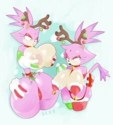 anthro anthro_only ass ass_focus bare_breasts bell_collar big_areola big_ass big_breasts big_nipples blaze_the_cat breast_pump christmas collar female_focus furry_female gigantic_ass grabbing_own_ass holding_breast huge_breasts massive_breasts milkers panties pump pussy_lips sonic_(series) sonic_the_hedgehog_(idw) sonic_the_hedgehog_(series) theonehornedimp thighhighs