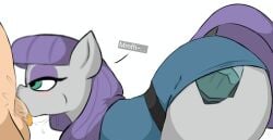 big_ass blowjob dress eyelashes human human_male maud_pie_(mlp) mlp118edit my_little_pony pony ponytail side_view