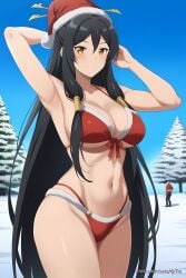 ai_generated arifureta_shokugyou_de_sekai_saikyou beautiful bikini breasts candid christmas female girl gorgeous outdoors pinku pinku.ai pinkuai sexy snow tio_klarus wallpaper