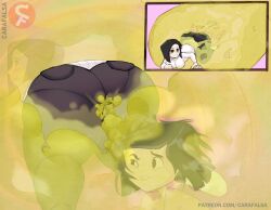 2010s 2018 2018s 2girls ass ass_focus big_ass big_ass_(female) big_ass_cheeks carafalsa coraline coraline_jones deviantart_link digital_drawing_(artwork) digital_media_(artwork) disgusted disgusted_look fart fart_cloud fart_everywhere fart_fetish fart_torture farting farting_in_face female female_focus female_only green_fart_cloud green_gas green_gas_cloud hair_blowing_fart high_resolution highres hyper_fart hyper_farting milf milf_ass milf_body mother_and_daughter mother_and_daughter_(lore) old_art other_mother png smirk watermark yuri