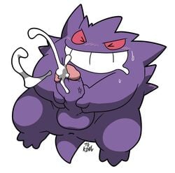 2017 3_toes anthro anus ass balls blush closed_eyes cum cumshot ejaculation feet gengar humanoid_penis lying male male_only masturbation nintendo on_back orgasm orgasm_face penile_masturbation penis pokémon_(species) pokemon purple_balls purple_body purple_penis red_sclera retracted_foreskin signature simple_background solo sweat tekimi toes uncut video_games white_background