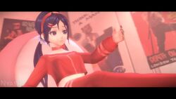 3d animated anime_style dildo miside mita_(miside) nyash_(artist) purple_eyes purple_hair sfm tagme video young