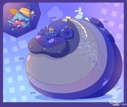 balloonbunnyboi big_breasts blueberry_inflation breasts female huge_breasts inflation tagme thick_thighs wide_hips