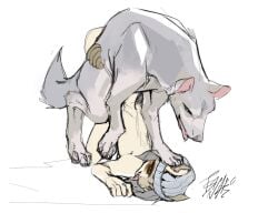 ambiguous_gender ambiguous_penetrated anthro anthro_on_feral canid canine canis clothing coyote digital_drawing_(artwork) digital_media_(artwork) duo fallout female female_(lore) feral hat hat_only headgear headgear_only headwear headwear_only hybrid male male/ambiguous male_penetrating male_penetrating_ambiguous mammal microsoft mostly_nude night_stalker_(fallout) penetration reptile scalie sex signature simple_background snake tail tongue tongue_out truffles_(tsanapi) tsanapi white_background zoophilia