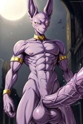 ai_generated beerus big_balls big_penis dragon_ball_super excessive_size hyper_penis long_penis muscular veins_on_dick veiny_penis