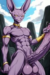 ai_generated beerus big_balls big_penis dragon_ball_super excessive_size hyper_penis long_penis muscular veins_on_dick veiny_penis