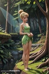 1girls ai_generated artist_name bare_legs bare_shoulders barefoot blonde_hair blue_eyes breasts cleavage closed_eyes clothes_lift disney dress dress_lift fairy fairy_wings forest full_body grass green_dress green_panties hair_bun hi_res lifted_by_self lips medium_breasts nature nose outdoors panties patreon_username peter_pan_(disney) pointy_ears ponytail r34arts realistic rock short_dress short_hair single_hair_bun solo standing stream tinker_bell toes tree underwear water watermark web_address wings