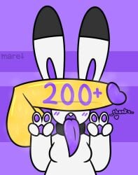 ahe_gao anthro buckteeth bucktooth bunny bunny_ears cant_see_the_haters choker chubby chubby_femboy chubby_male cock_hungry double_v evilfiendish femboy femboysub follower_celebration fur furry huge_cock long_tongue mare_(evilfiendish) milestone_celebration moobs peace_sign penis_awe penis_on_face penis_over_eyes purple_tongue these_aren't_my_glasses tongue_out