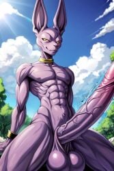 ai_generated beerus big_balls big_penis excessive_size long_penis veins_on_dick veiny_penis