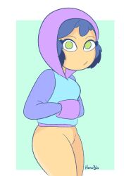 asian_female blue_hair fnafhs fnafhsrule34 green_eyes homerbls naked_female twintails usagi_(fnafhs)