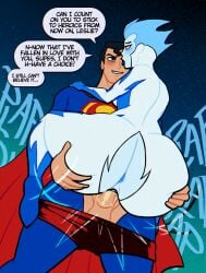 big_ass big_butt blue_body blue_hair blue_skin blush clark_kent dc dc_comics leslie_willis livewire lovetopullmicke ripped_clothing superman superman_(series) vaginal vaginal_sex