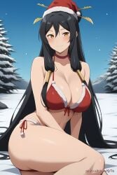 ai_generated arifureta_shokugyou_de_sekai_saikyou beautiful bikini breasts candid christmas female girl gorgeous outdoors pinku pinku.ai pinkuai sexy snow tio_klarus wallpaper