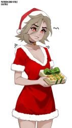 1girls blonde_female blonde_hair blonde_hair_female christmas christmas_clothing christmas_hat christmas_headwear christmas_outfit christmas_present cute_face female flat_chest flat_chested fortnite fortnite:_battle_royale fully_clothed joni_(fortnite) joni_the_scarlet_(fortnite) light-skinned_female light_skin lilatole not_porn pale-skinned_female pale_skin petite petite_body petite_breasts petite_female petite_girl petite_tits red_eyes safe_for_work sfw small_breasts smaller_female solo solo_female solo_focus white_hair