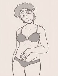 1girls bikini blush breasts comedy_central female frown hand_on_stomach looking_down_at_self medium_breasts pixie_cut pixie_cut_female sharon_marsh south_park toaster_nug upscaled watermark