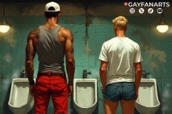 ai_assisted ai_generated bad_boy bottom cruising foreplay gay gay_sex gayfanarts homosexual homosexual_male sexual_tension top twink