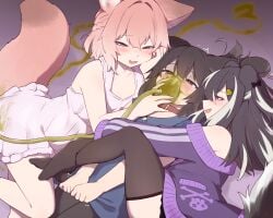 13o 3girls blush clothed clothing cruel cruelty dominant dominant_female enjoying_farting enjoying_farts face_fart face_farting facefart facefarting fart fart_cloud fart_fetish fart_in_face fart_sniffing fart_torture farting farting_in_face farting_on_another farting_on_face femdom fox_ears fox_girl fox_tail gas_mask heart-shaped_pupils pinned rabbit_girl sadistic sadistic_female skunk skunk_ears skunk_girl skunk_spray skunk_tail submissive submissive_female tears torture trembling unable_to_move