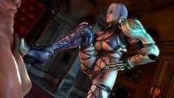 3d animated bootjob dominatrix female femdom footjob human isabella_valentine no_sound shoejob short_hair soul_calibur source_filmmaker standing standing_footjob video video_games xxxmtsxxx