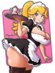 princess peach from mario (series) by nyazuliart