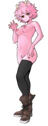 1girls mina_ashido my_hero_academia pink-haired_female pink_hair ptitefrite screencap thighhighs