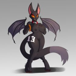 anthro demon feline feline female mammal undeadkitty13 wings