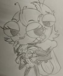 1boy 1girls 2017 aldrin_pesky antennae_(anatomy) anthro balls biting_lip breast_grab breasts brother_and_sister disney disney_channel erection female female_focus finger_on_chin finger_on_lip fly from_behind_position graphite_(artwork) greyscale hand_on_breast hand_on_bulge hi_res high_quality incest insects looking_at_another maggie_pesky male male_penetrating_female mullet muscular muscular_anthro muscular_arms muscular_male nipples nude older_brother older_brother_and_younger_sister older_male older_male_and_younger_female pencil_(artwork) penetration penis pussy sex siblings sketch smile stomach_bulge straight straight_sex tagme takeshi1000 the_buzz_on_maggie traditional_media_(artwork) wings younger_female younger_sister