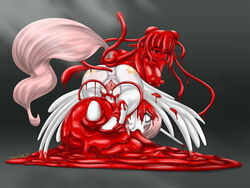 anal anal_sex anthro big_breasts breast_mouth breasts cutie_mark dripping encasement fan_character feathered_wings feathers female forced friendship_is_magic goo my_little_pony nana_gel open_mouth penetration princess_celestia_(mlp) rape red-gel(candy) restrained simple_background slime tentacle vaginal_penetration vore wings