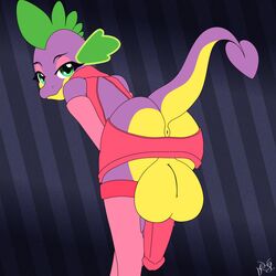 1boy anus balls big_balls big_penis clothing dragon effeminate femboy friendship_is_magic girly huge_balls huge_cock legwear male male_only meme my_little_pony penis raised_tail smooth_skin socks solo solo_male spike_(mlp) stockings sweater virgin_killer_sweater