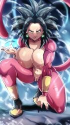 1girls big_breasts dragon_ball dragon_ball_super dragon_ball_z female kefla muscular_female saiyan_girl solo solo_female super_saiyan_4 suyuu_art tagme thick_thighs