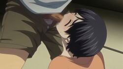 10s 1boy 1girls 2016 age_difference animated blinking breasts chihiro_(houkago_initiation) earrings fellatio female female houkago_initiation housewife irrumatio large_penis mature_female mother_and_son older_female_and_younger_male plump queen_bee_(animation_studio) short_hair step-parent_and_step-child stepmother_and_stepson sweat tagme